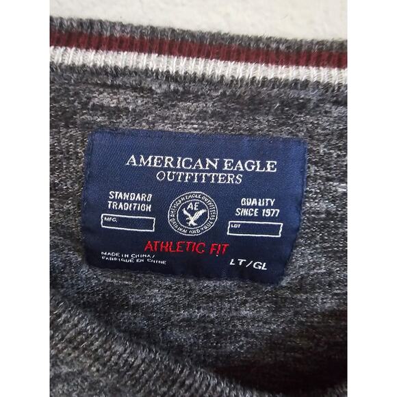 American Eagle Outfitters V-Neck Pullover Sweater Mens Large Preppy Retro Sport - Picture 5 of 8